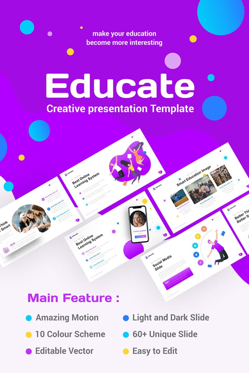 Educate Education PowerPoint template
