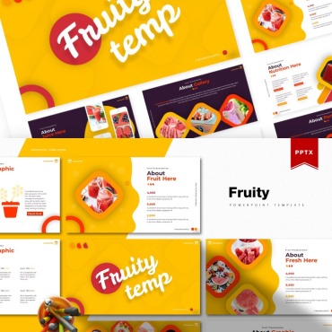 Healthy Fruit PowerPoint Templates 85523