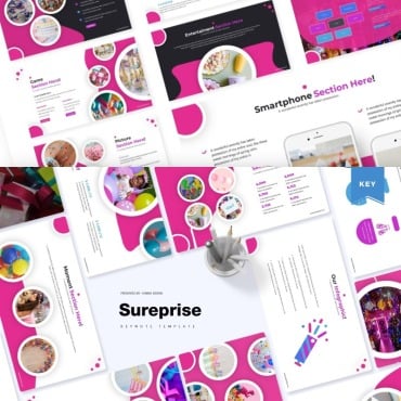 Face Surprise Keynote Templates 85581