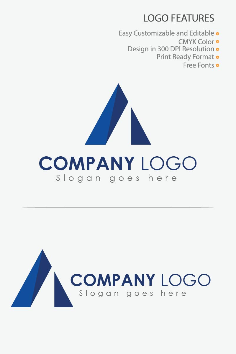 Creative A Letter Polygon Design Logo Template