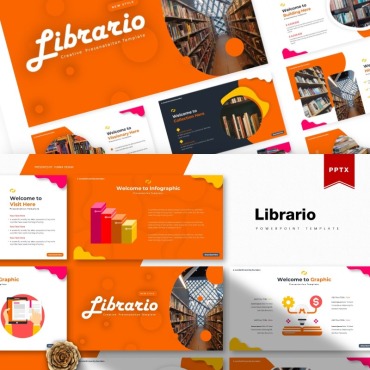 Book Library PowerPoint Templates 85608