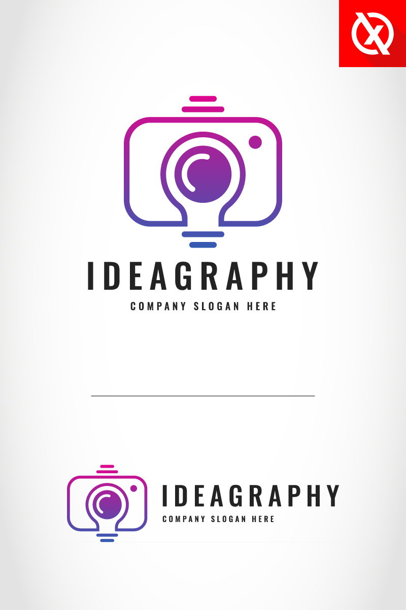 Creative Idea Bulb Camera Photography Logo