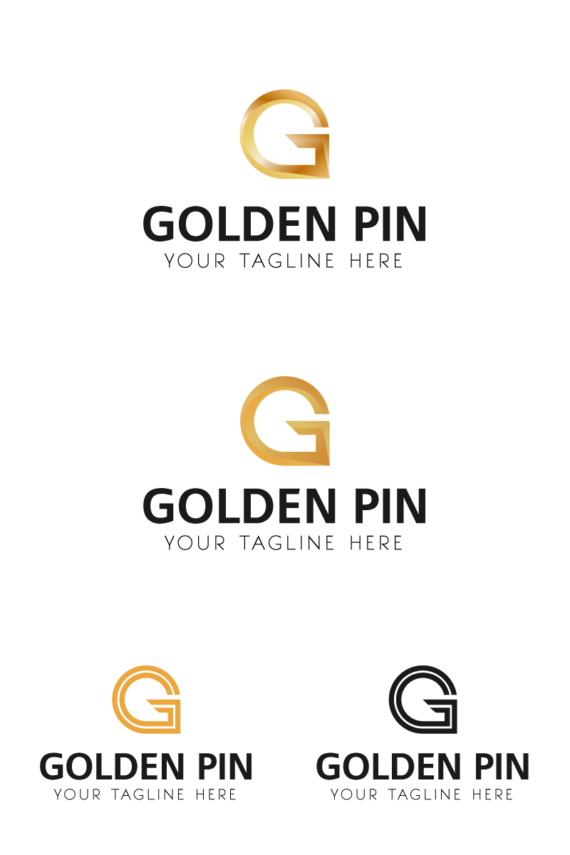 Golden Pin Logo Template