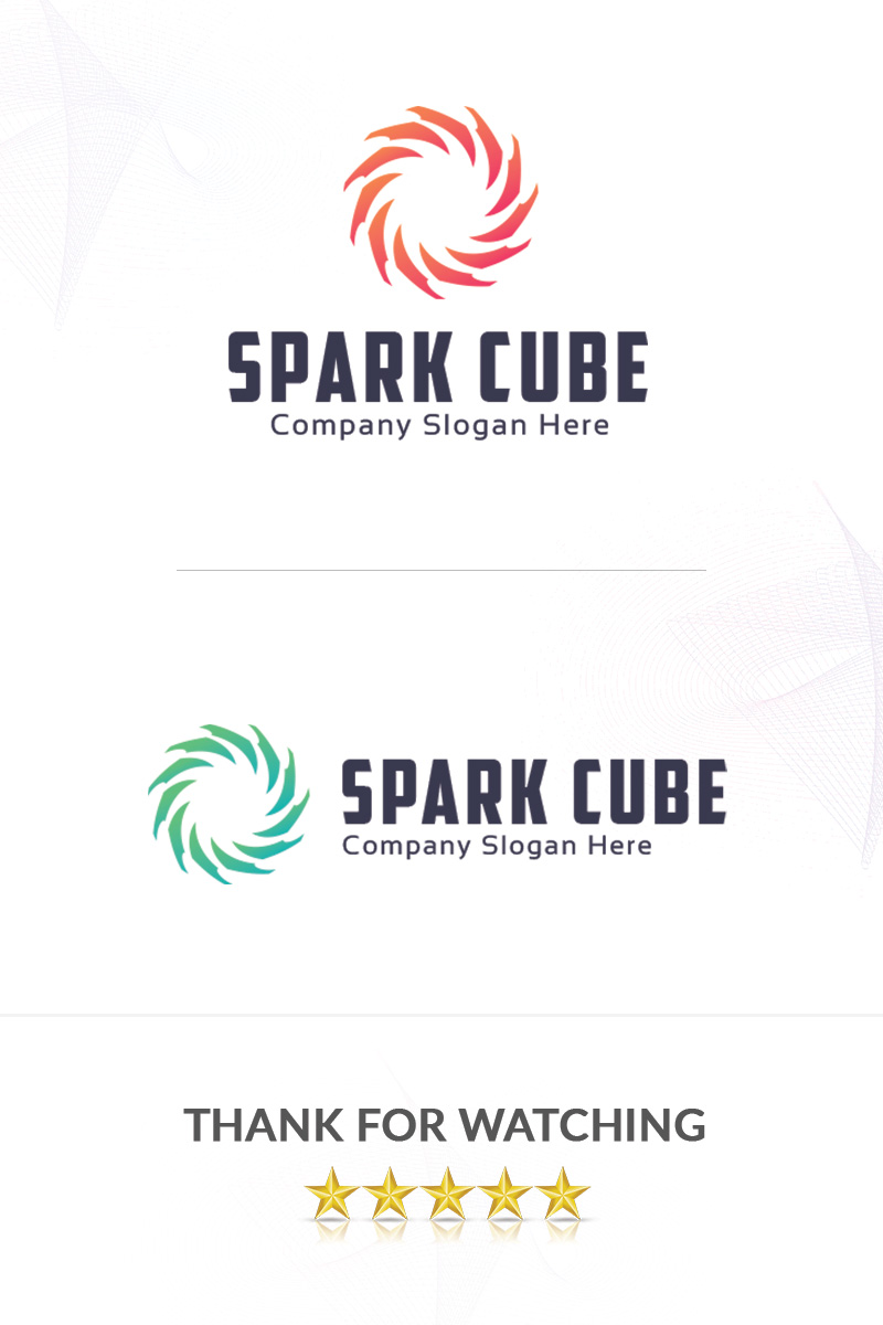 Spark Cube Logo Template