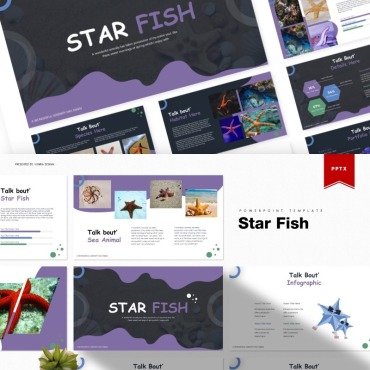 Fish Star PowerPoint Templates 85680