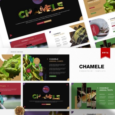 Nature Chameleon PowerPoint Templates 85723