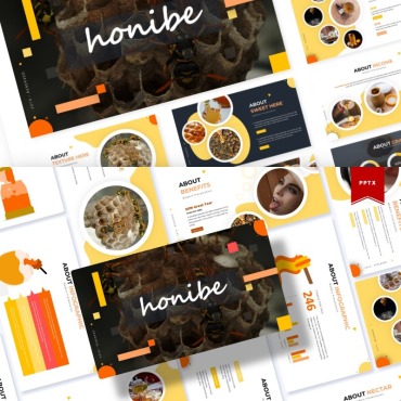 Food Yellow PowerPoint Templates 85767