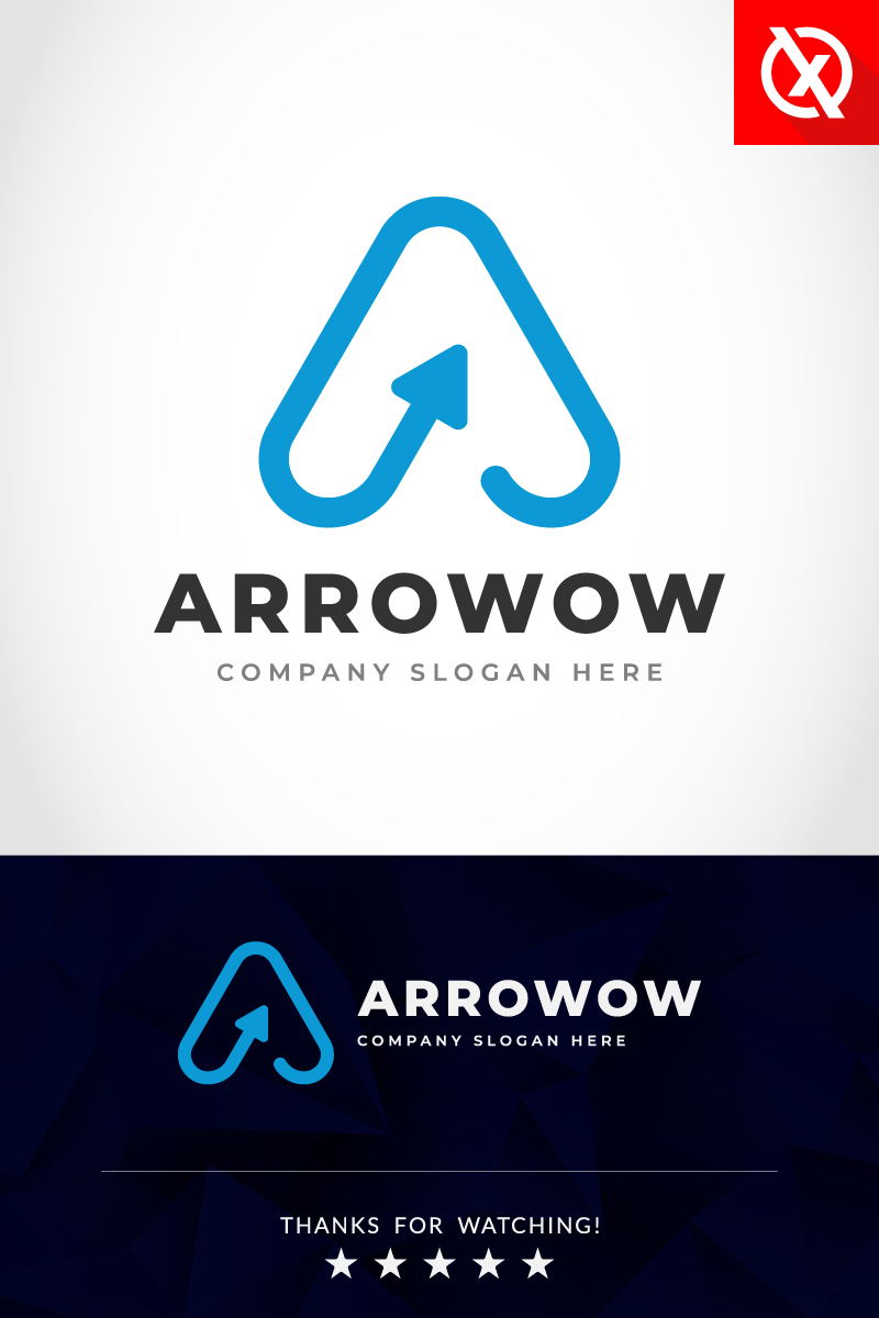 Creative Brand Letter A Arrow Logo Design