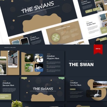 Swan White PowerPoint Templates 85809