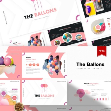 Ballon Background PowerPoint Templates 85869