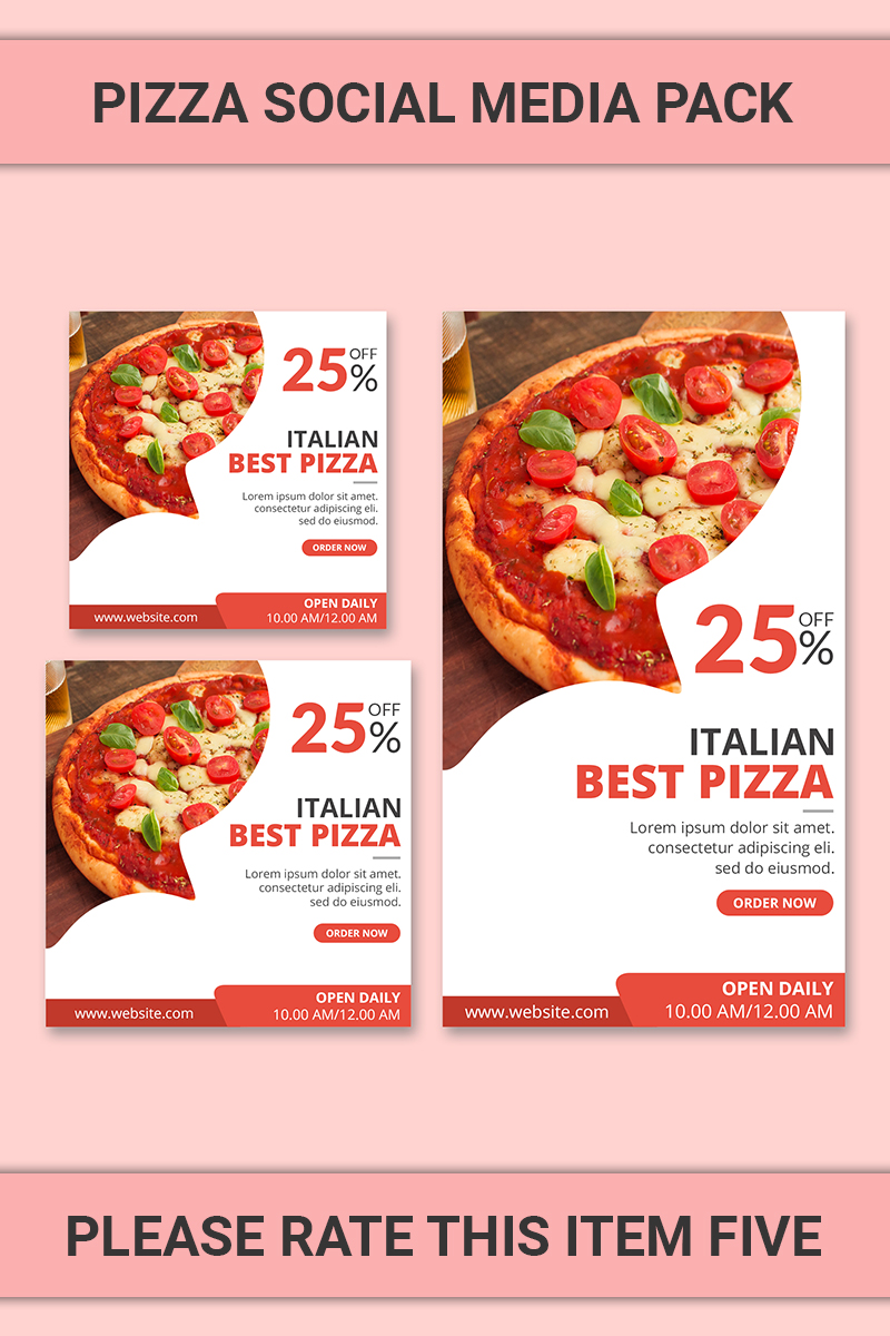 Pizza Post Collection Social Media Template