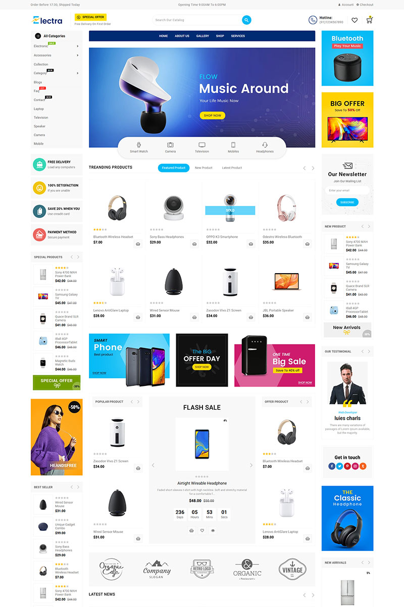 Electra Electronics Store Shopify Theme