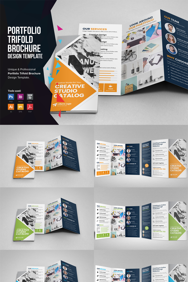 Notio - Portfolio Trifold Brochure Design - Corporate Identity Template