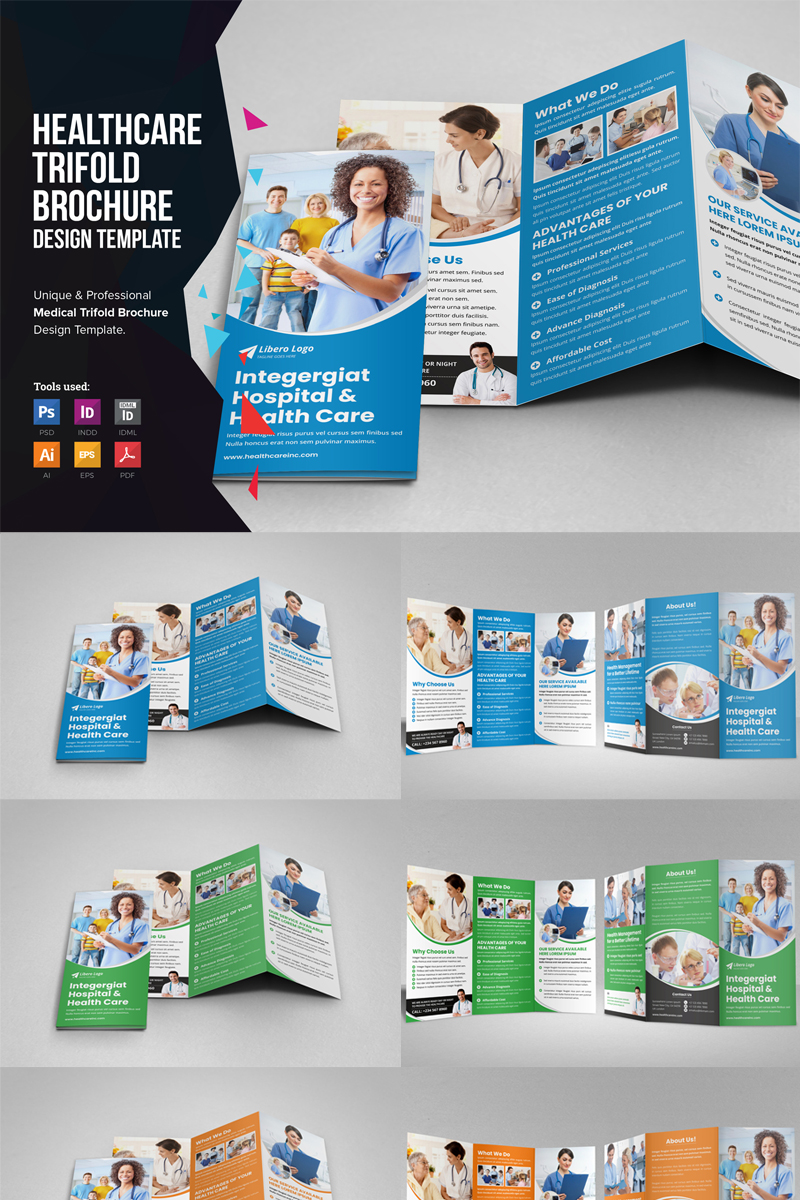 MediOne - Medical Healthcare Trifold Brochure - Corporate Identity Template
