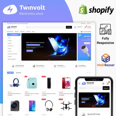Twinvolt Responsive Shopify Themes 86112
