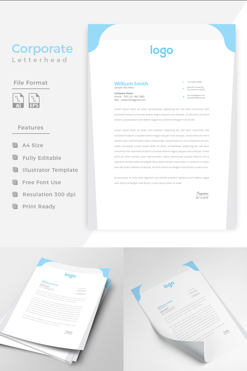 Design Pro Creative Letterhead - Corporate Identity Template