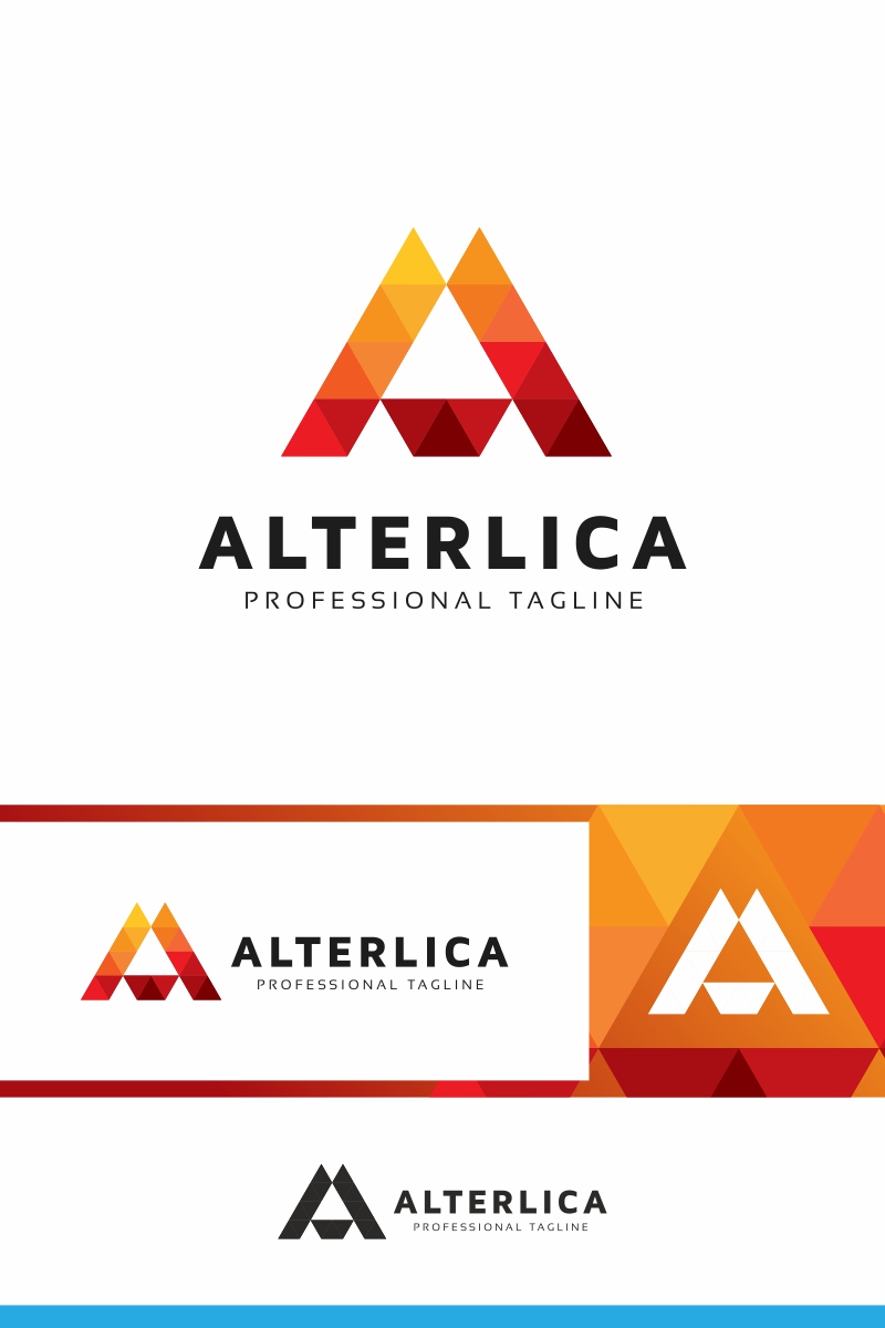 Alterlica-A Letter Polygon Logo Template