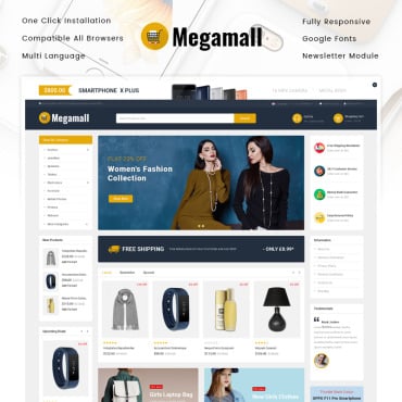 Apparel Jewelry OpenCart Templates 86227