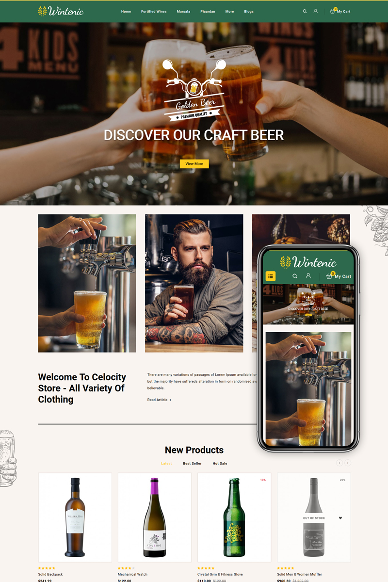 Wintenic - Wine and Drink Shop OpenCart Template