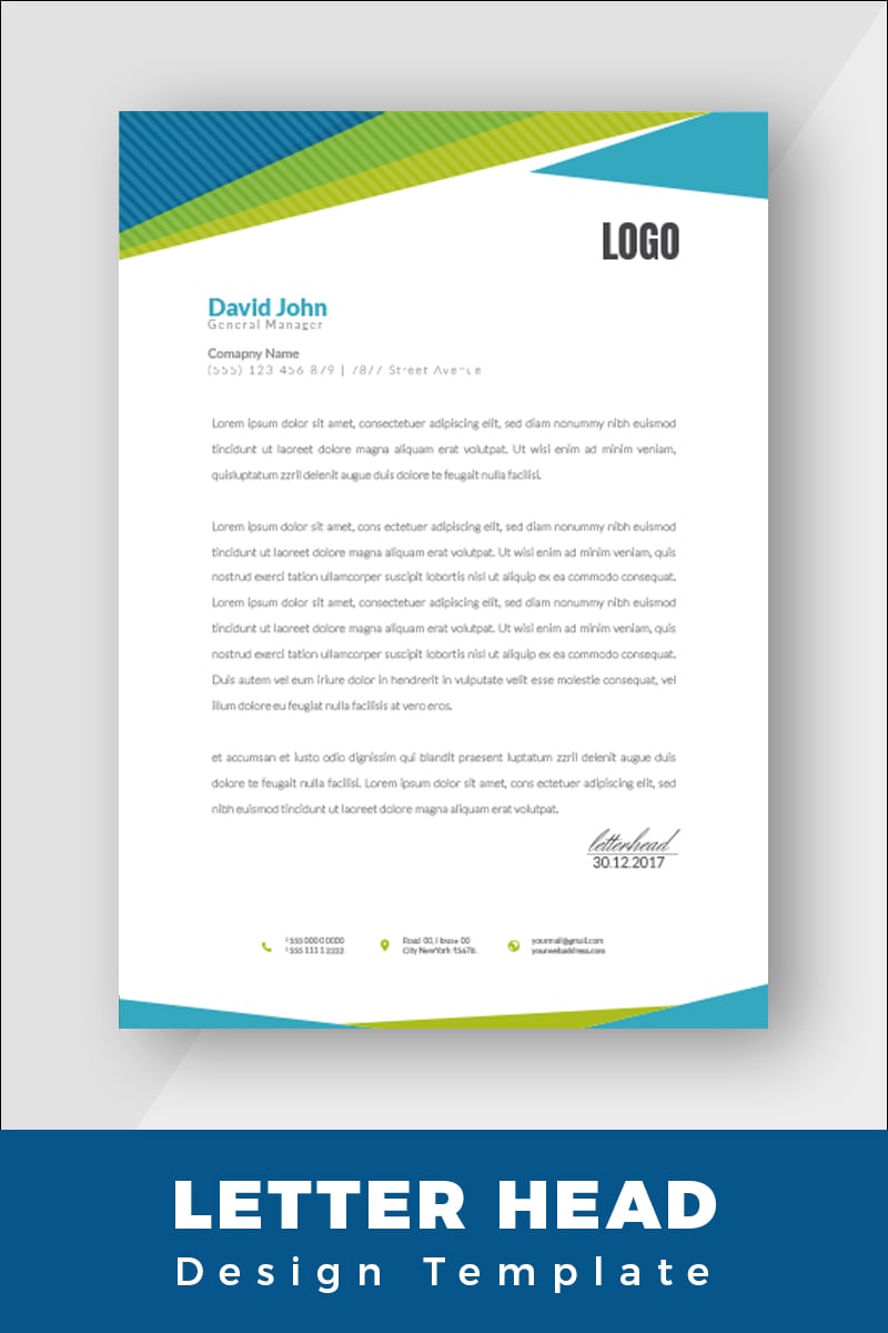 Blue & Green Color - Corporate Identity Template