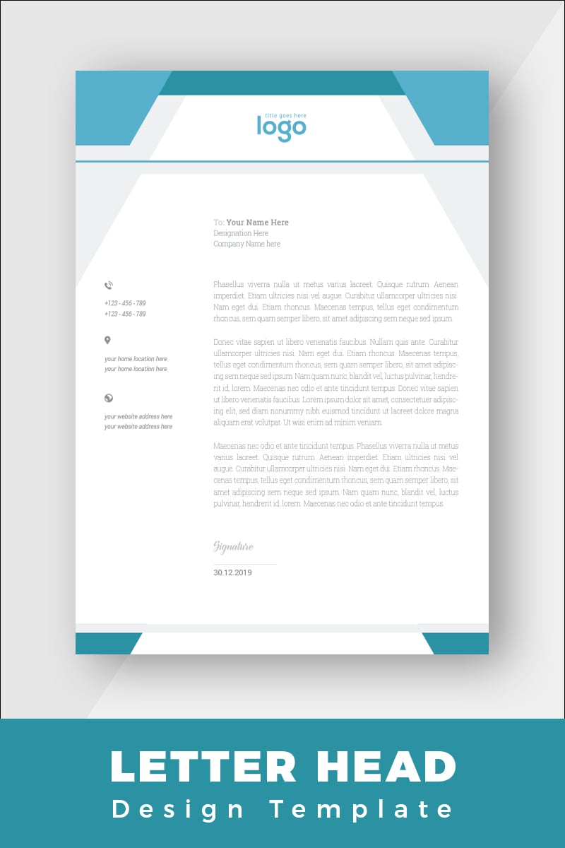 Abstract Simple Letterhead - Corporate Identity Template