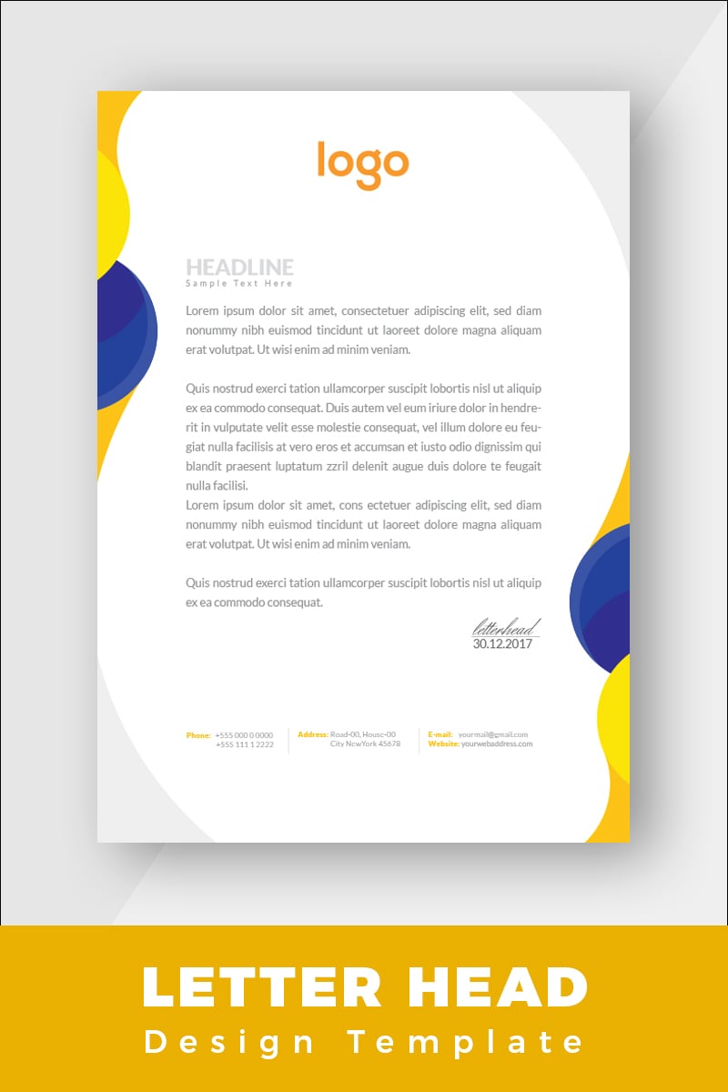 Colourful Letterhead - Corporate Identity Template