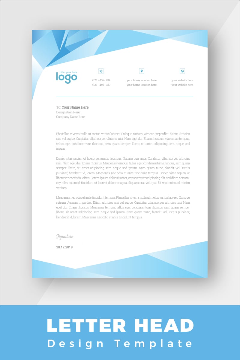 Abstract Letterhead - Corporate Identity Template