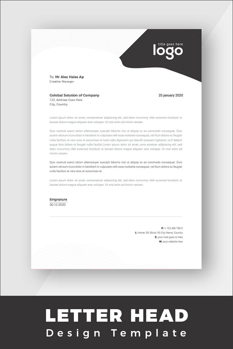 Minimal Letterhead - Corporate Identity Template