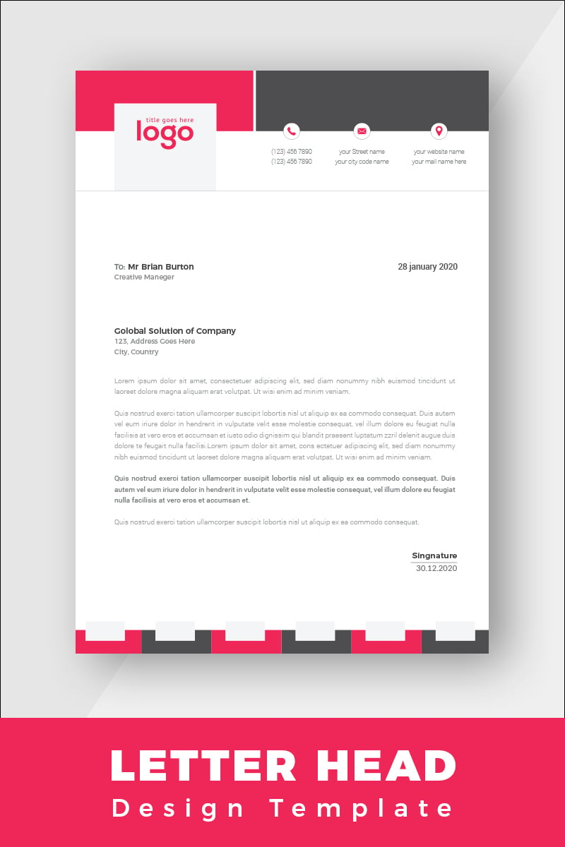 Clean Letterhead - Corporate Identity Template