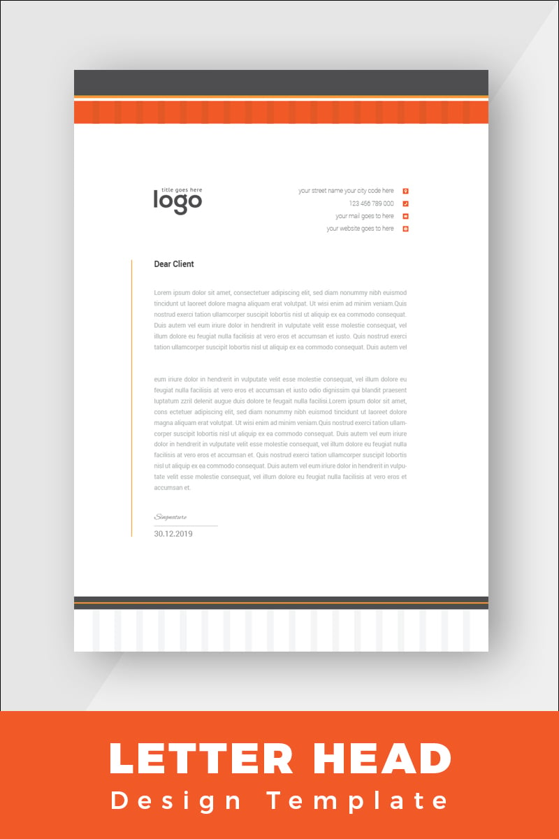 Minimal Letterhead - Corporate Identity Template