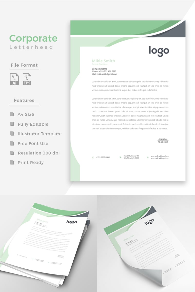 Creative Green and Black - Corporate Identity Template