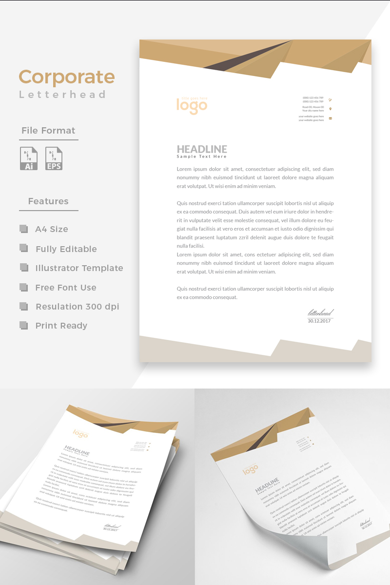 Office Letterhead - Corporate Identity Template