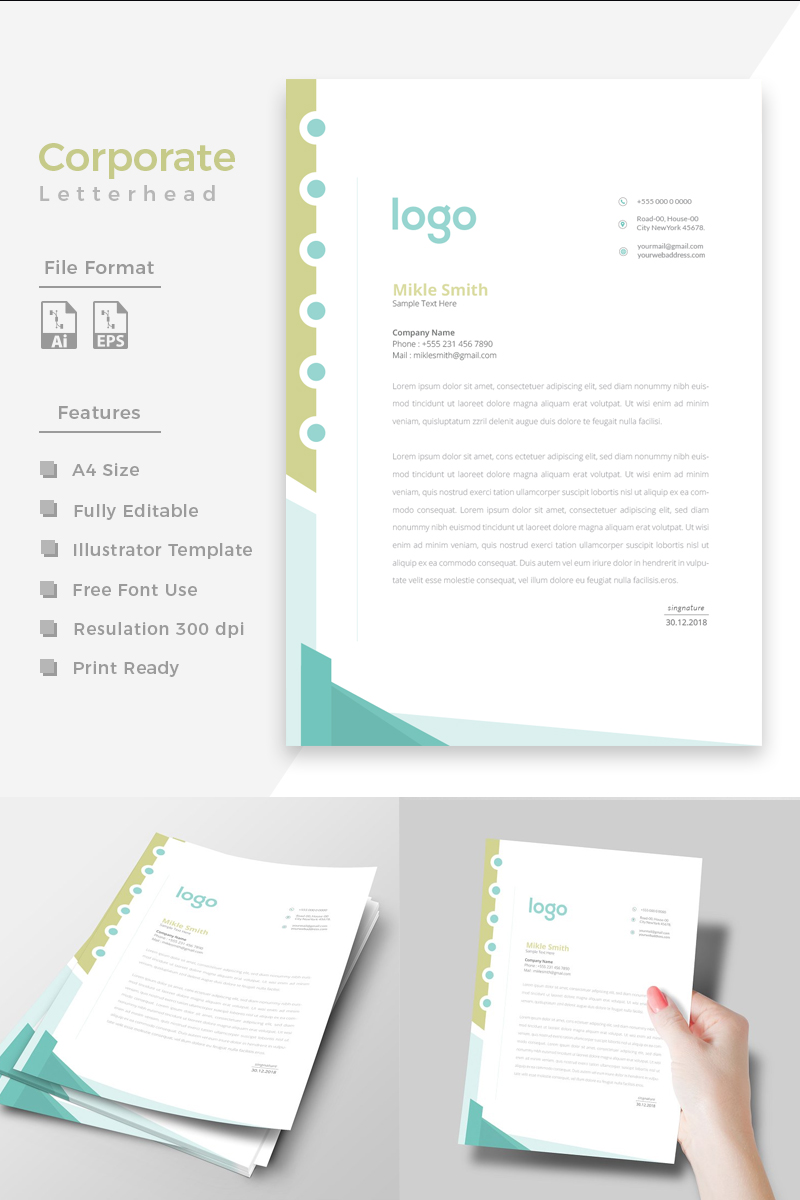 Design Pro Letterhead - Corporate Identity Template