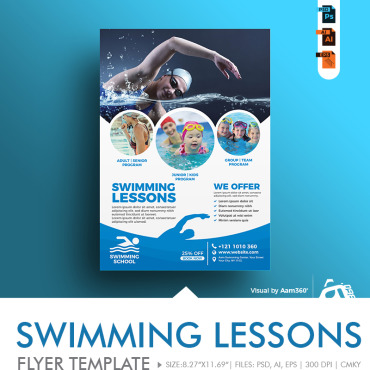 Swimming Flyer Corporate Identity 86277