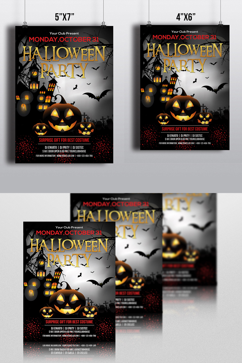 Halloween Party Invitation Flyer - Corporate Identity Template