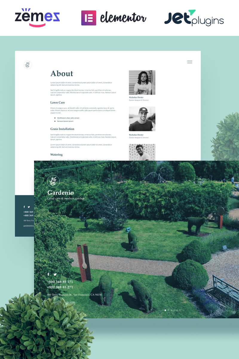 Gardenio - Simple and Effective Garden Landscaping Template for WordPress Theme