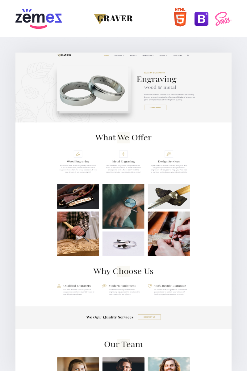 Graver - Art Multipage Elegant HTML Website Template