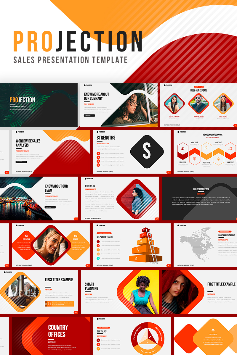 Sale Projection PowerPoint template