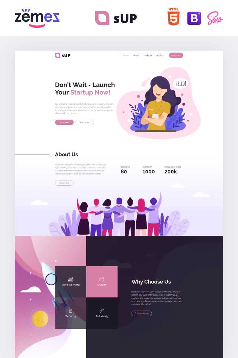 sUp - IT Creative HTML Landing Page Template