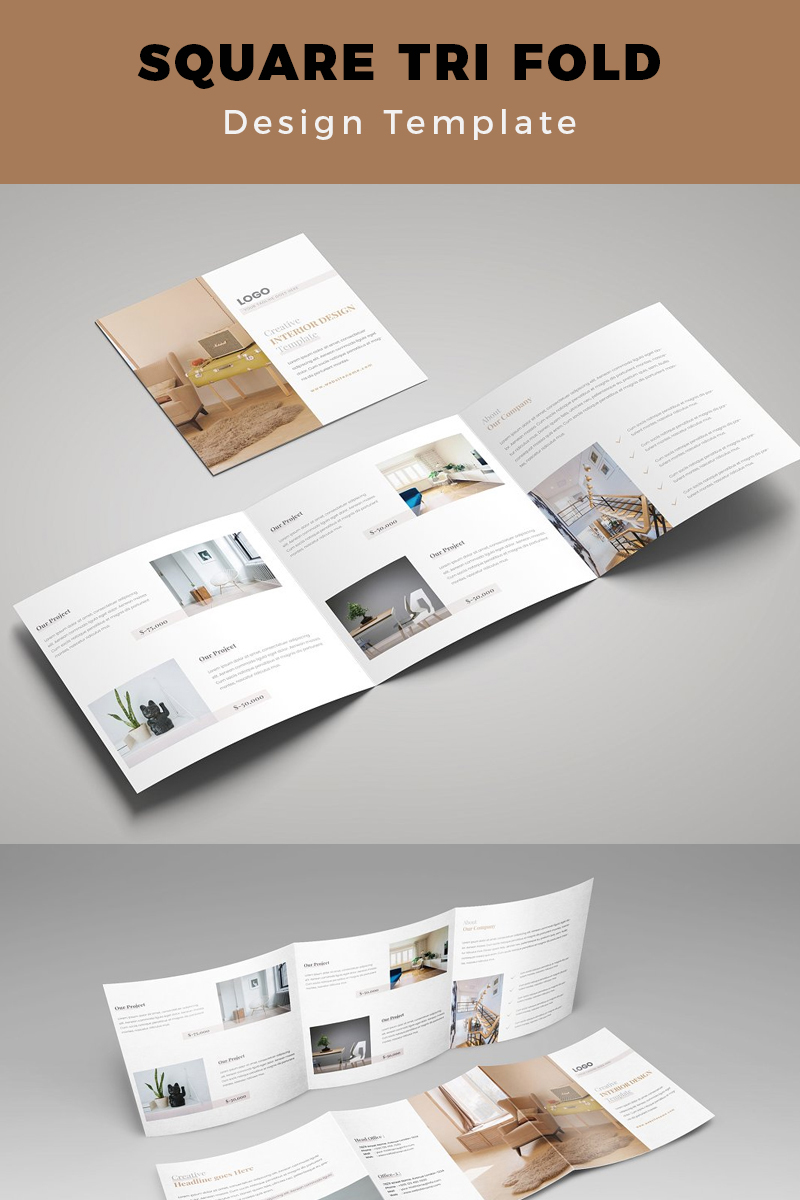 Sheps Real Estate Square Trifold Brochure - Clean and Minimalistic Design