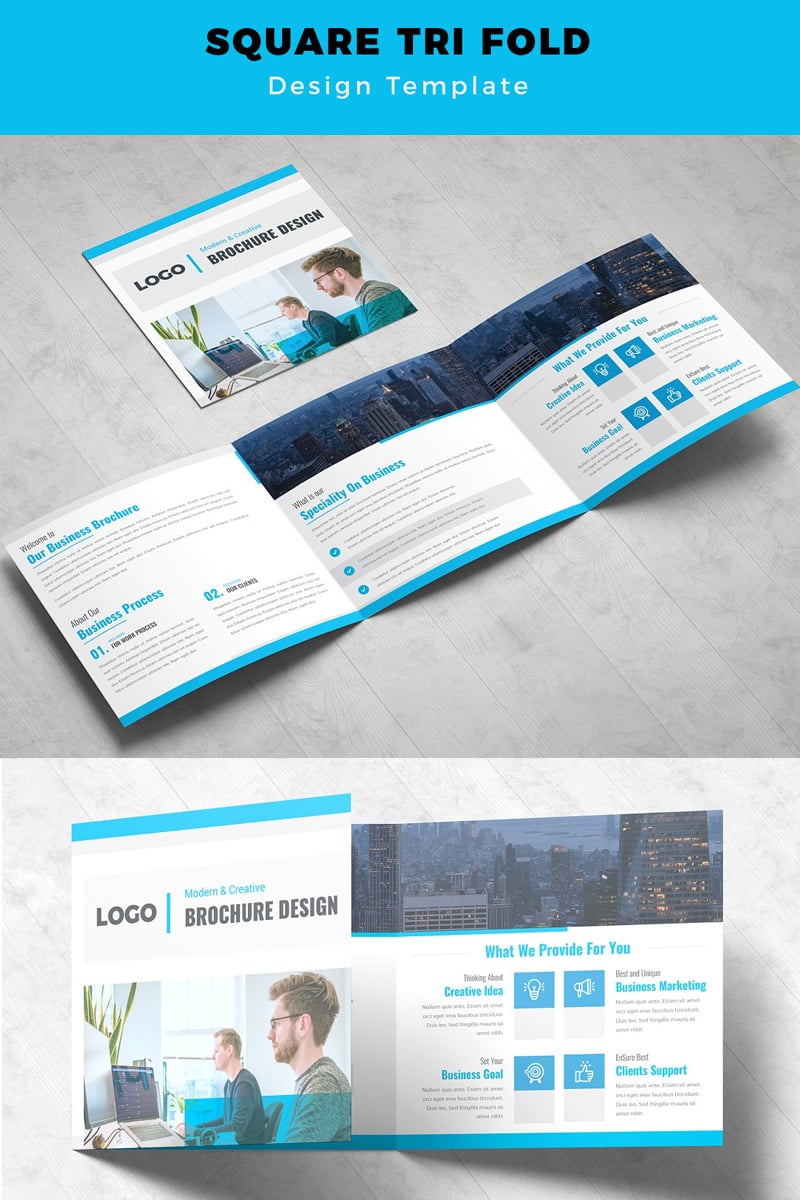 Starelva Creative Square Trifold Brochure - Corporate Identity Template