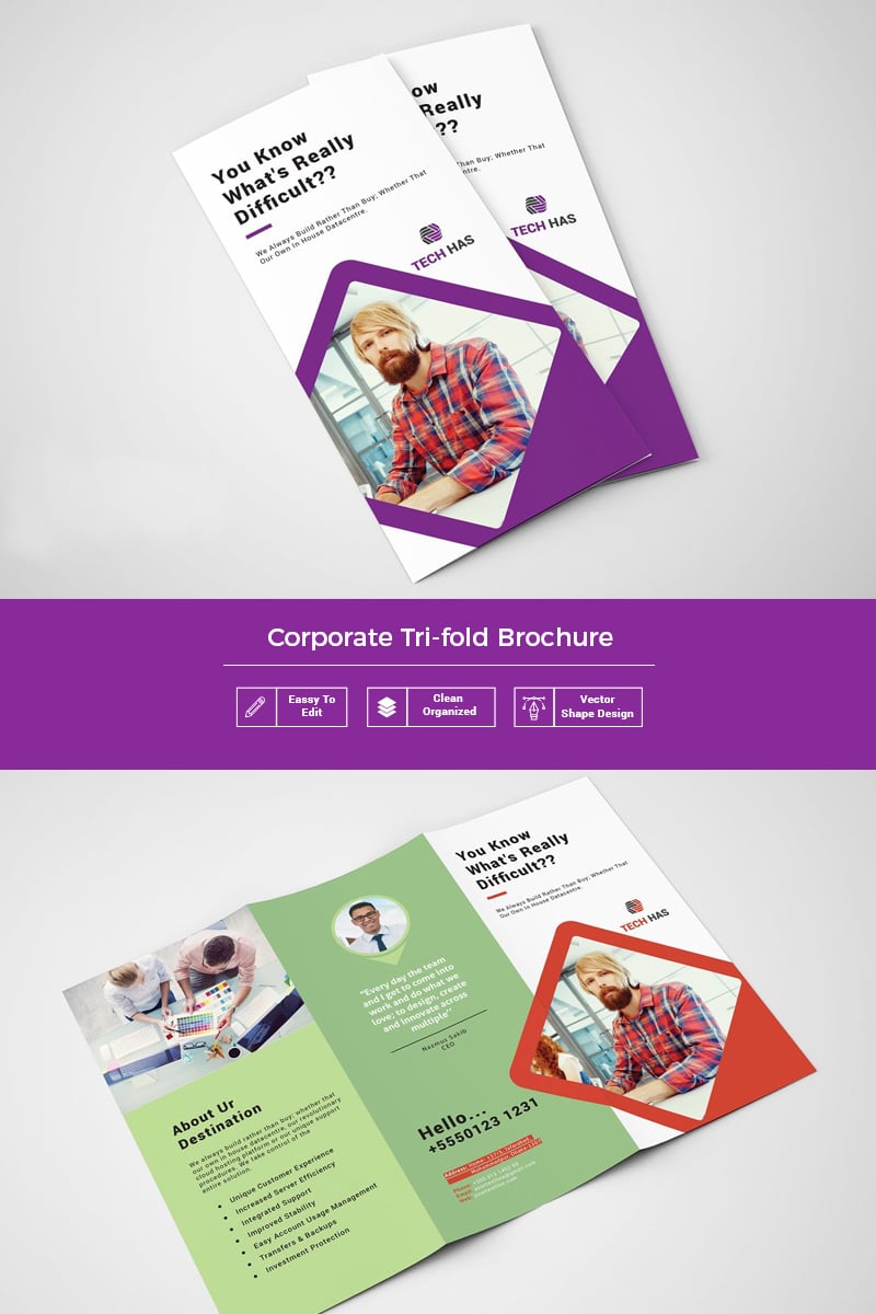 Duowin Trifold Brochure Design - Corporate Identity Template