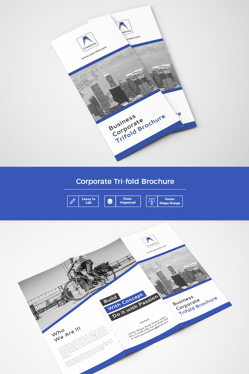 Flumpa Clean Trifold Brochure - Corporate Identity Template