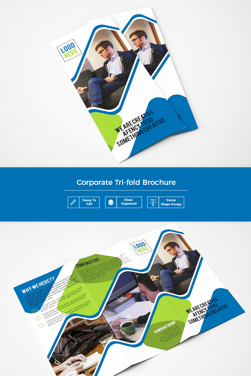 Yopie Business Trifold Brochure - Corporate Identity Template