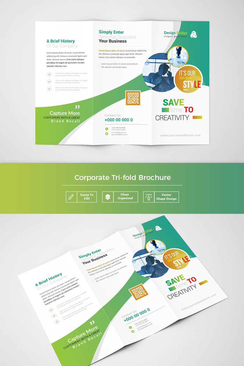 Nimba Simple Tri-fold Brochure - Corporate Identity Template