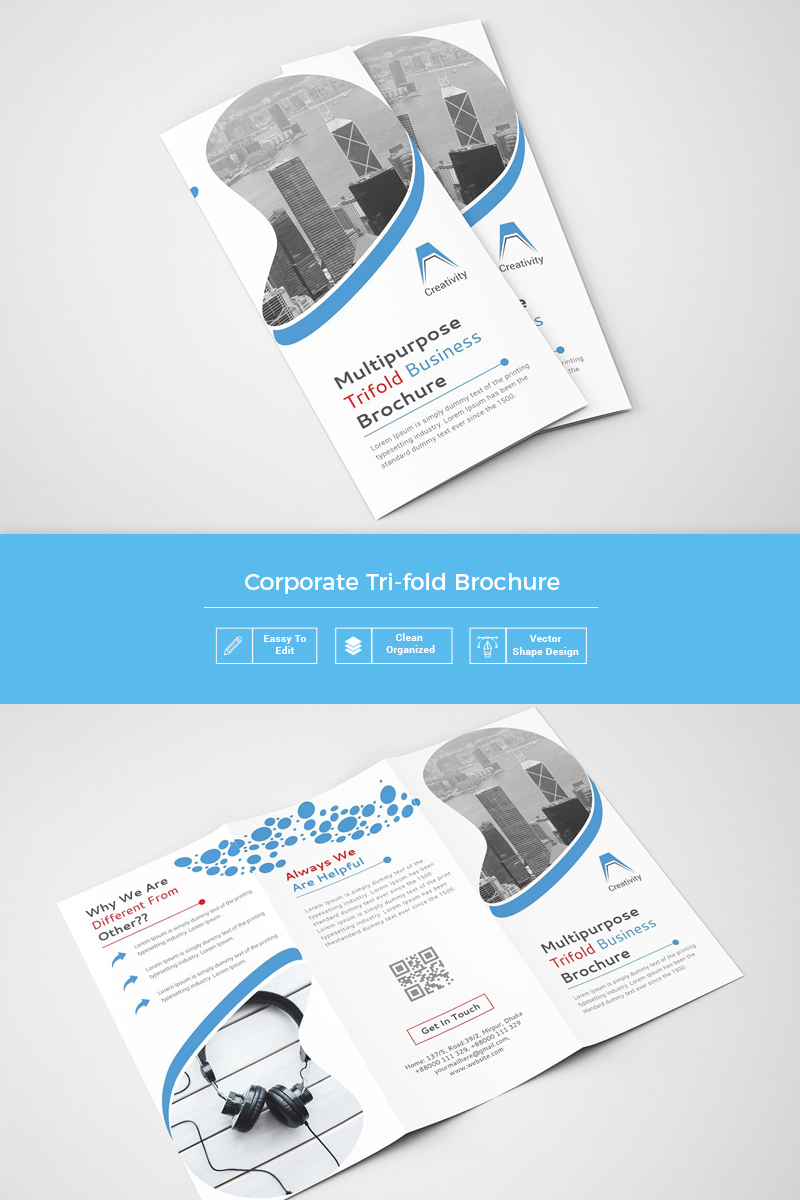 Brevia Tri-Fold Brochure - Corporate Identity Template