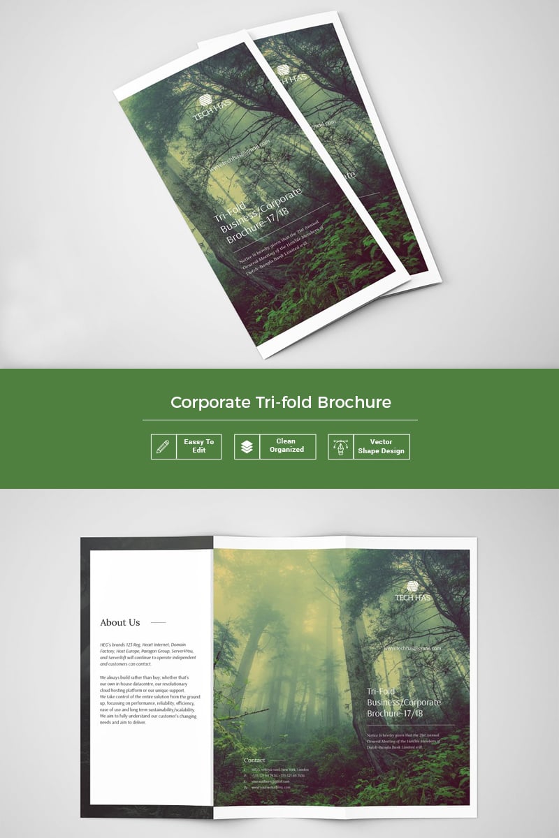 Minimal Tri-fold Brochure - Corporate Identity Template