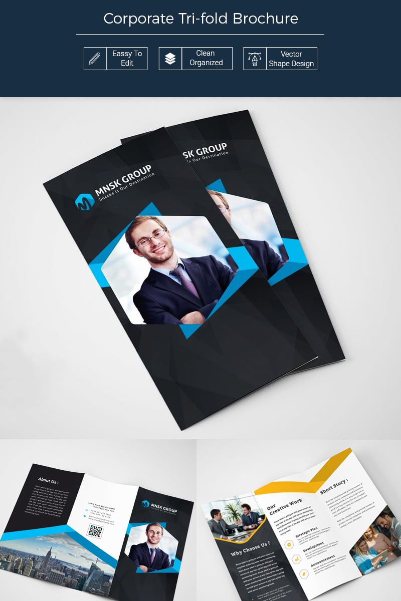 Kraavi Tri-Fold Brochure - Corporate Identity Template