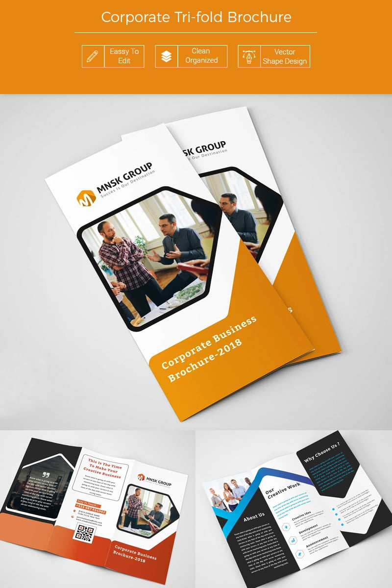 Taheva Trifold Brochure - Corporate Identity Template