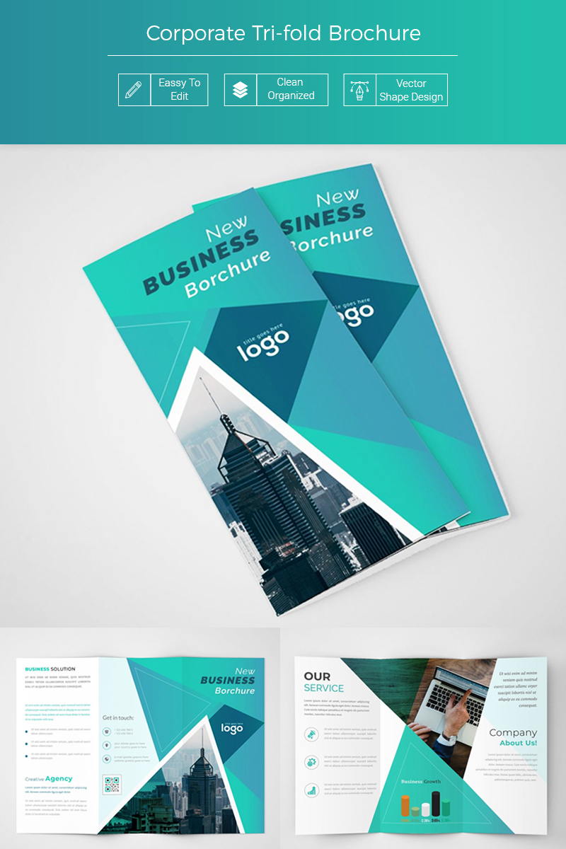 Fazenda Abstract Tri fold Brochure - Corporate Identity Template